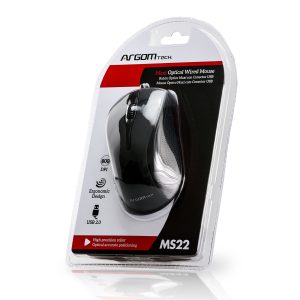 ARGOM MOUSE OPTICO MAXI CON CONECTOR USB NEGRO