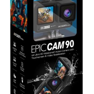 ARGOM CÁMARA DE ACCIÓN EPIC 90 4K ULTRA HD CON CONTROL REMOTO Y PANTALLAS DUALES