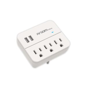 ARGOM ARG-AC-0266WT ADAPTADORE DE ENCHUFE TRIPLE + 2 USB
