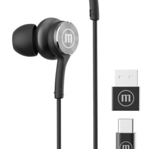 Audífonos de alta fidelidad con micrófono.